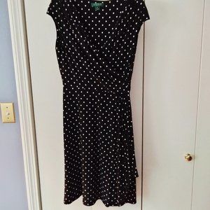 Ralph Lauren short sleeve faux wrap dress - size 10